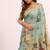 Firozi color muga cotton paithani resham weaving sarees