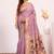 Purple color muga cotton paithani resham weaving sarees
