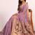 Purple color muga cotton paithani resham weaving sarees
