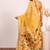 Yellow color muga cotton paithani resham weaving sarees