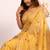 Yellow color muga cotton paithani resham weaving sarees