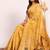 Yellow color muga cotton paithani resham weaving sarees