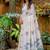 white-navy blue muga silk blend flower weaving sarees