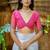 white-pink muga silk blend flower weaving sarees