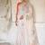 White-orange color muga cotton weaving zari border sarees