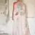 White-orange color muga cotton weaving zari border sarees