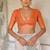White-orange color muga cotton weaving zari border sarees