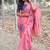 pink muga silk blend weaving zari patta sarees