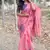 pink muga silk blend weaving zari patta sarees
