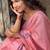 pink muga silk blend weaving zari patta sarees
