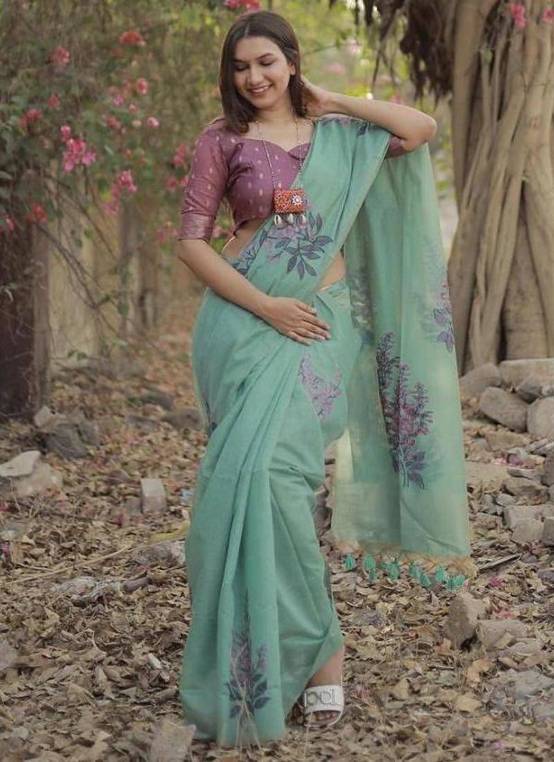 sky blue muga silk blend weaving zari patta sarees