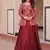 maroon art silk readymade lehenga choli set