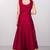 Deep pink silk zari work & lace border anarkali salwar kameez