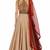 Stone grey dupion silk thread and beads work anarkali salwar kameez