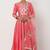 Silk pink gota work anarkali salwar kameez