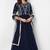 Navy blue georgette zari embroidery anarkali salwar kameez