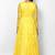 Yellow net thread embroidery anarkali salwar kameez