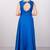 Blue silk zari work & lace border anarkali salwar kameez