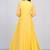 Yellow organza swaroski work anarkali salwar kameez