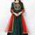 Bottle green silk zardosi embridery anarkali salwar kameez