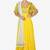 Yellow georgette thread embroidery anarkali salwar kameez