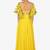 Yellow georgette thread embroidery anarkali salwar kameez