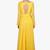 Yellow georgette beads work anarkali salwar kameez