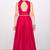 Red cotton silk seqins embroidery anarkali salwar kameez