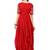 Red cotton silk zari, beads work anarkali salwar kameez