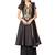 Black silk gota patti work anarkali salwar kameez