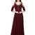 Maroon georgette zardosi embridery anarkali salwar kameez