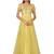 Lemon yellow net gota patti work anarkali salwar kameez