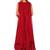 Red cotton silk sequins embroidery anarkali salwar kameez