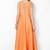 Orange silk sequins & zari embroidery anarkali salwar kameez