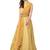 Light mustard silk hand embroidery anarkali salwar kameez