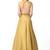 Light mustard silk hand embroidery anarkali salwar kameez