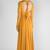 Mustard yellow georgette hand embroidery anarkali salwar kameez