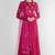 Fuchsia pink georgette hand embroidery anarkali salwar kameez