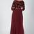 Wine georgette hand embroidery anarkali salwar kameez