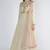 Off white shimmer georgette hand embroidery anarkali salwar kameez