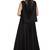 Black crape silk hand embroidery anarkali salwar kameez