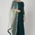 Turquoish blue georgette hand embroidery anarkali salwar kameez