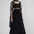 Black georgette hand embroidery anarkali salwar kameez