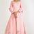 Pink silk hand embroidery anarkali salwar kameez