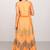 Orange silk zari work & lace border anarkali salwar kameez