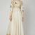 Off white silk zari and thrad work anarkali salwar kameez