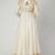 Off white silk zari and thrad work anarkali salwar kameez