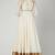 Off white silk zari and thrad work anarkali salwar kameez