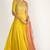 Mustard yellow georgette hand embroidery anarkali salwar kameez
