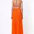 Orange  georgette hand embroidery anarkali salwar kameez